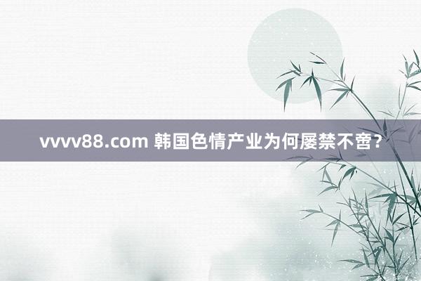 vvvv88.com 韩国色情产业为何屡禁不啻？